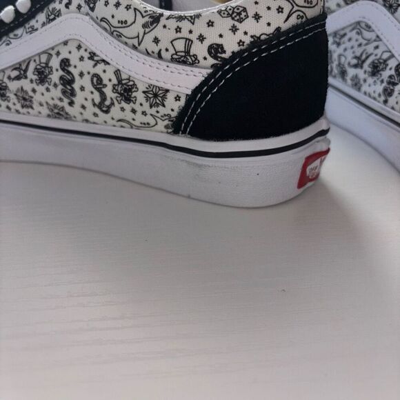 Vans Old Skool Skate Shoe Canvas Suede Sneaker black marshmallow Lace up Closure - Picture 9 of 12